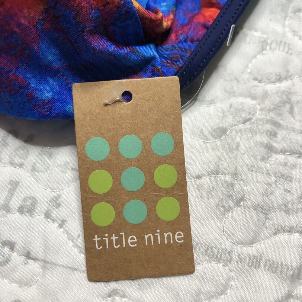 Title Nine Jane Bond Tankini Swim Top Size Medium Marble Print Blueberry 603532 - Picture 7 of 11